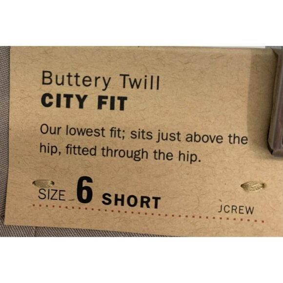 J Crew Chino Pants Size 6 S Short Brown City Fit Classic Buttery Twill Women New - Picture 5 of 8